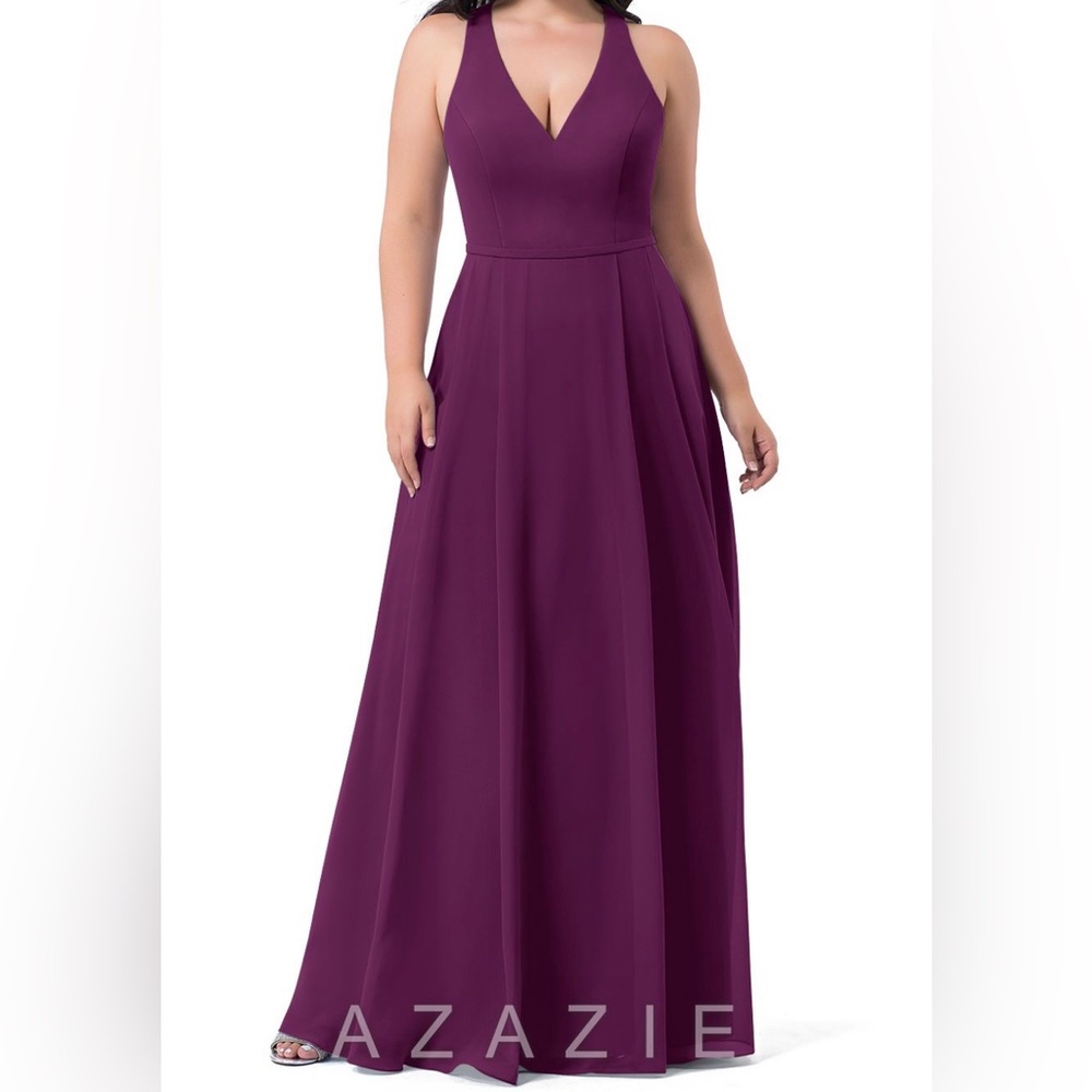 Azazie Mimi Formal Gown, color raspberry, size 10/12
